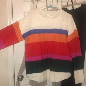 Rainbow knitted long sleeve